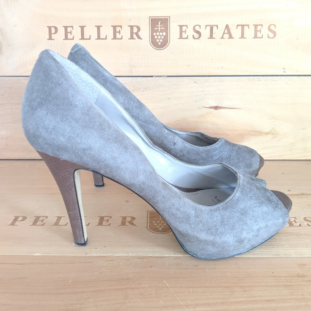 SOLD ⚫Nine West Hizzia Peep toe pump sz 7.5 - Picture 1 of 10